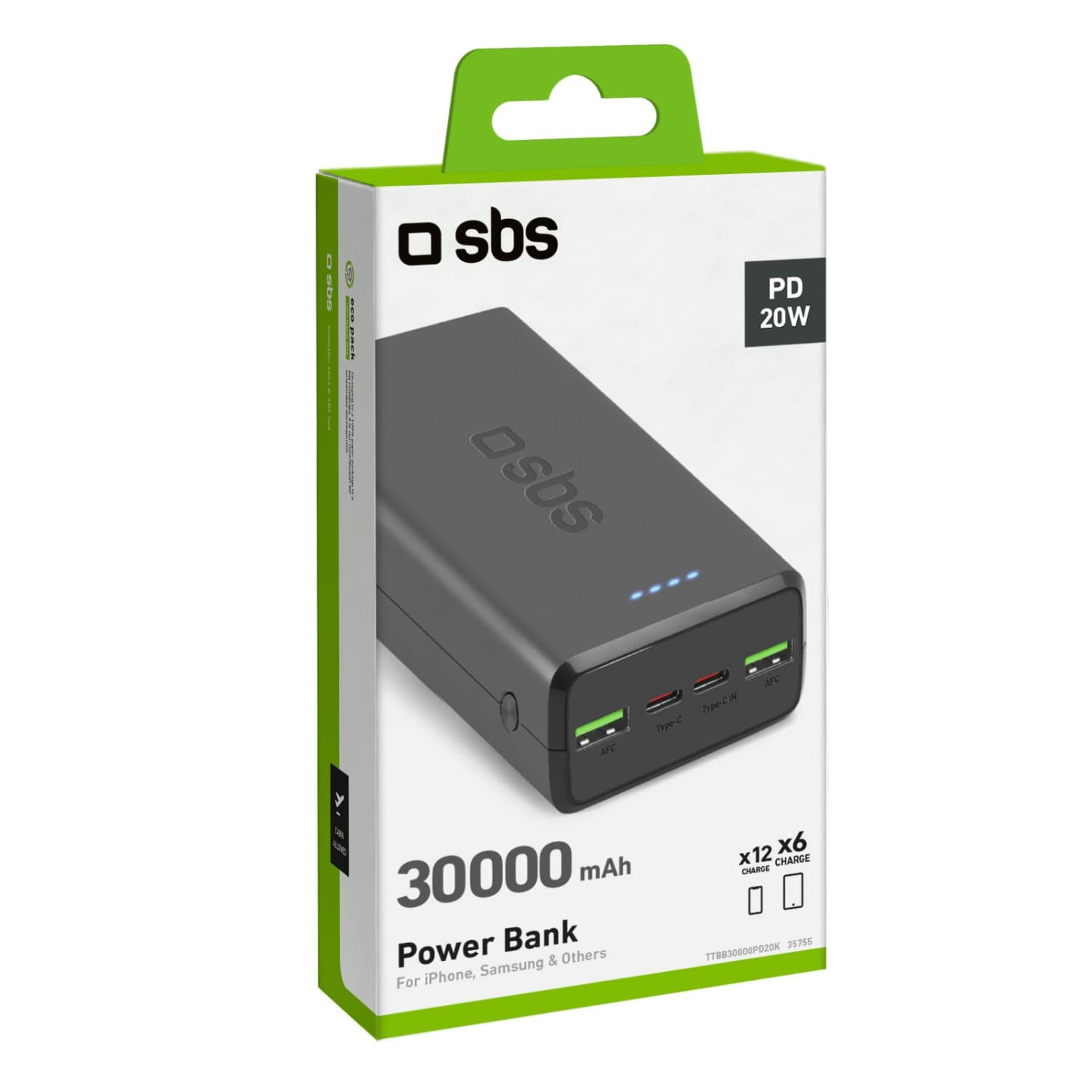 SBS Portable Power Bank 20W 30000 — 3
