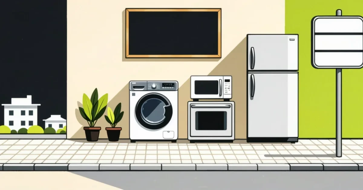 Illustration for the guide: Used home appliances in Rishon LeZion: districts, prices and where to look