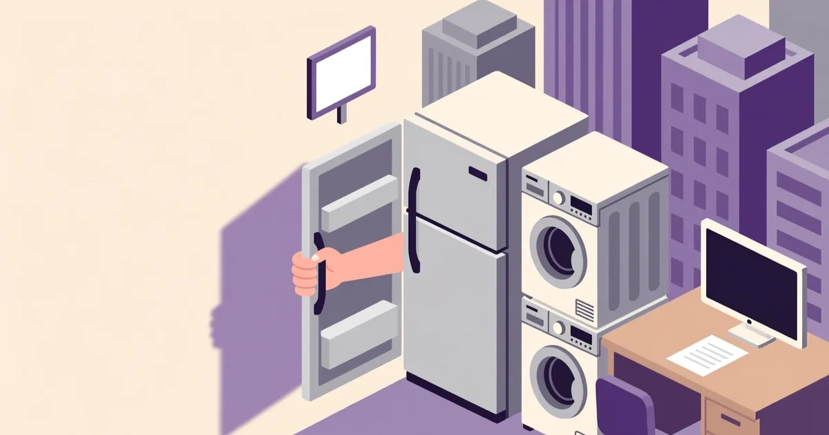 Illustration for the guide: Used Home Appliances in Ashdod: Neighborhoods, Prices & Where to Look