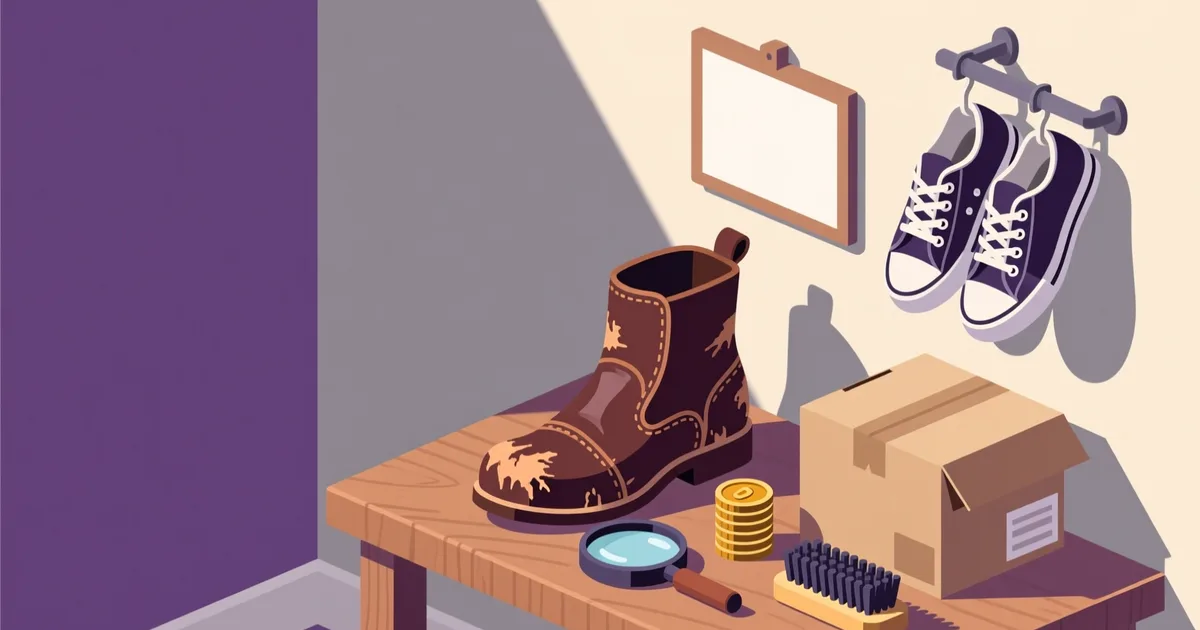 Ilustrație pentru ghid: Cum să cumperi încălțăminte second hand: unde cauți, ce verifici și cât plătești