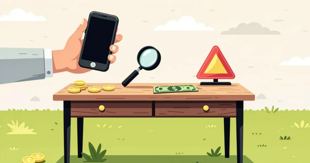 Illustration for the guide: How to Buy a Used Phone Without Getting Scammed: warning signs and protection