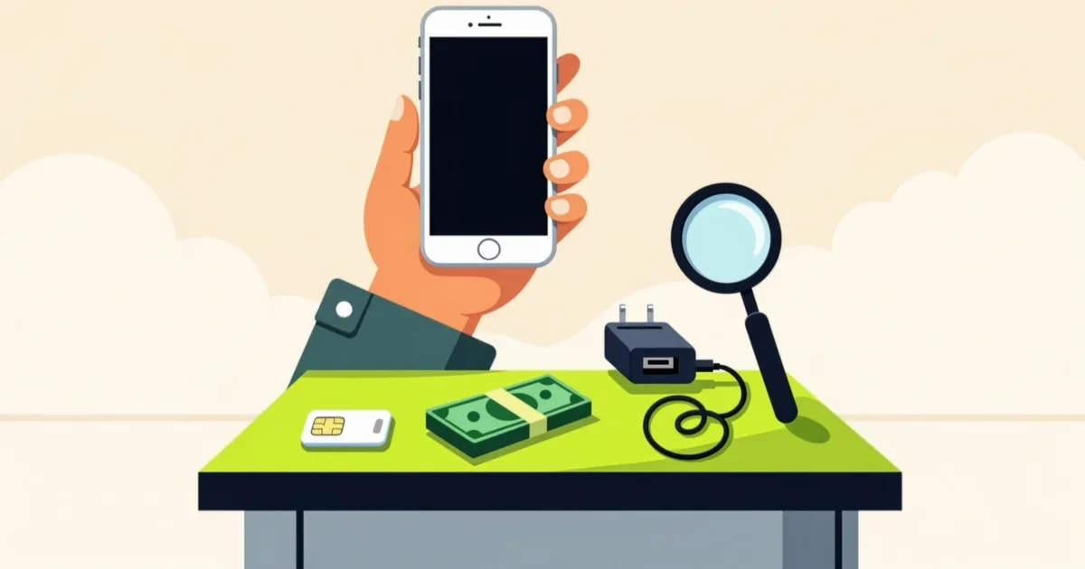 Illustration for the guide: How to buy a second-hand phone without getting scammed: signs of fraud and protection