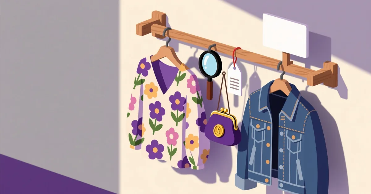 Illustration for the guide: How to buy second-hand women's clothing in Romania: where to look, what to check, what to pay