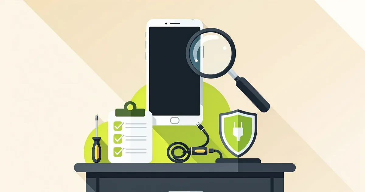 Illustration for the guide: How to check a used phone in Poland and buy safely: a checklist