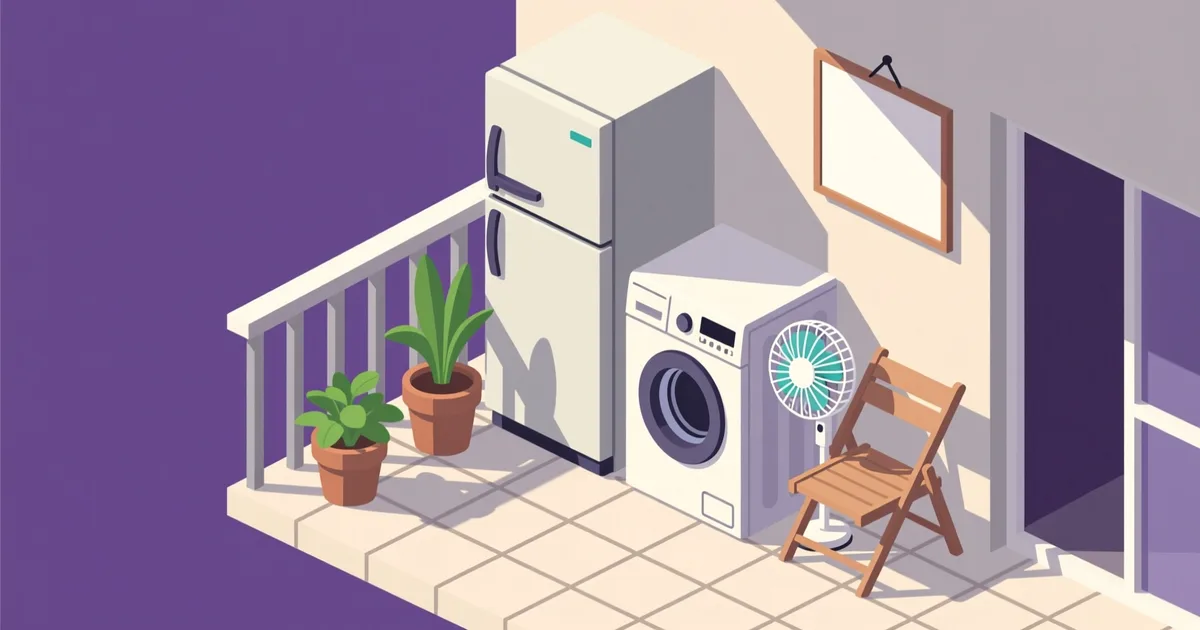 Illustration for the guide: Used Home Appliances in Tel Aviv: Neighborhoods, Prices & Where to Look