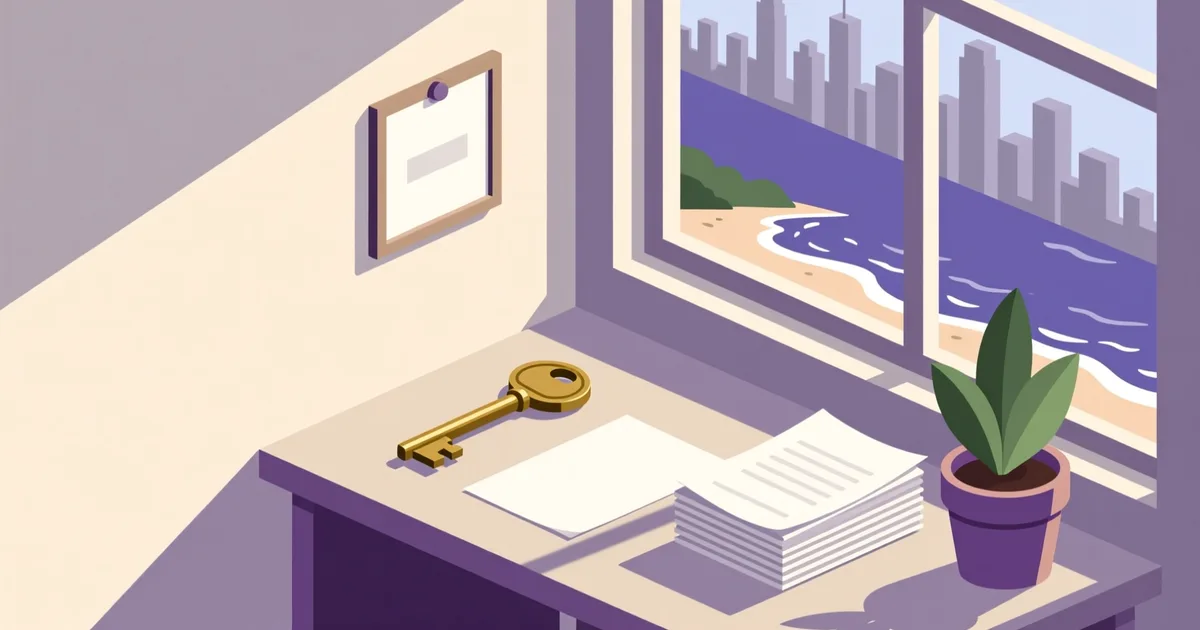 Ilustracija za vodič: Kako poteka nakup stanovanja v Kopru korak za korakom?