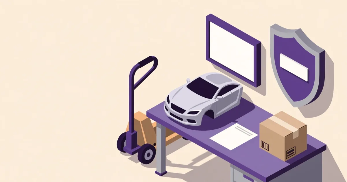Ilustrație pentru ghid: Cum să vinzi piese auto rapid și fără riscuri