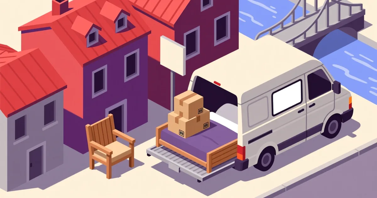 Ilustrace k průvodci: Kam odvézt bazarový nábytek a jak řešit logistiku v Plzni?