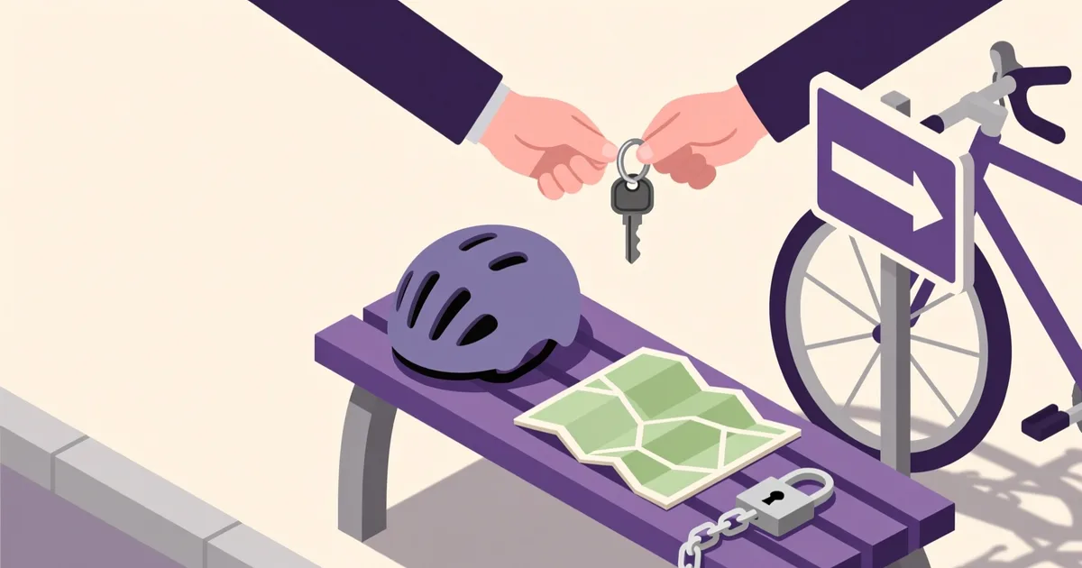Illustration for the guide: Where to meet and how to hand over the bike safely