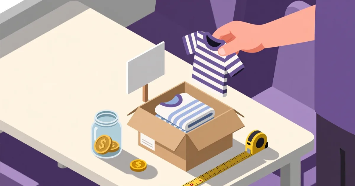 Illustration for the article: Buying Second-Hand Kids' Clothes in Israel: Where to Look, How to Check, How Much to Pay