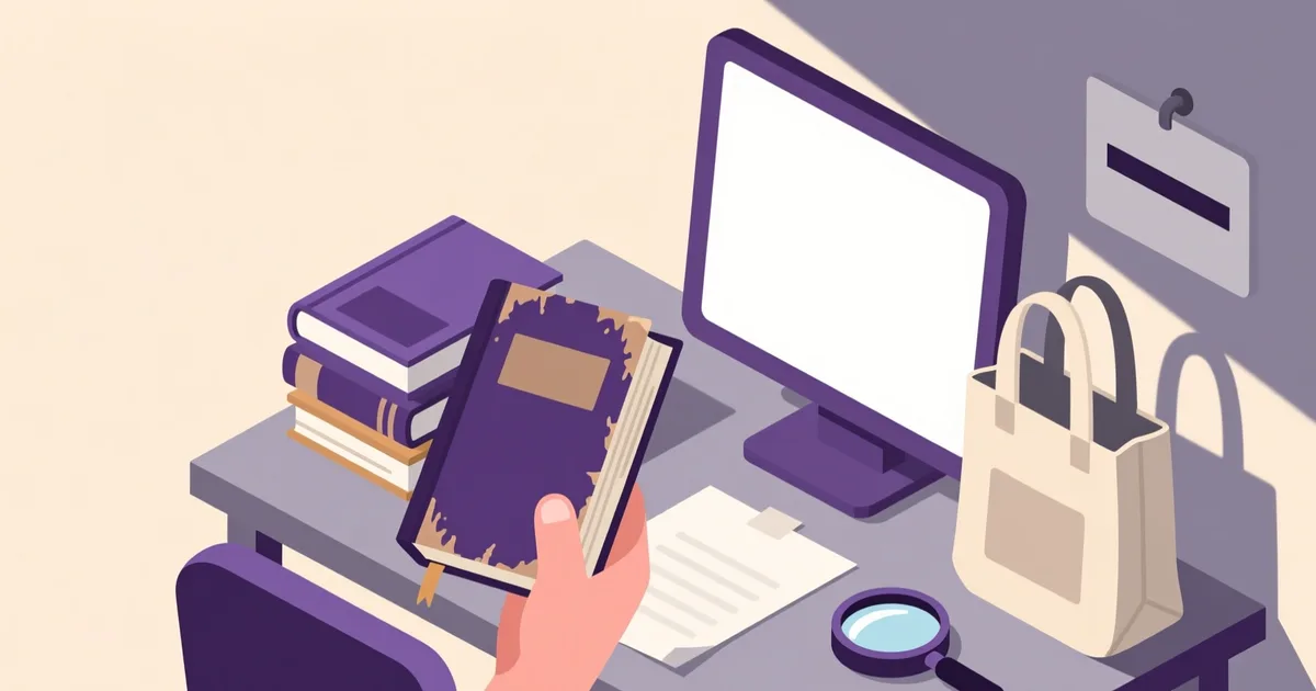 Illustration for the guide: How to buy second-hand books in Ukraine: where to look, what to check, what to pay