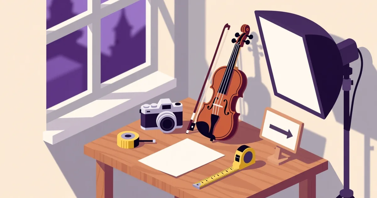 Illustration for the guide: How to photograph and describe a musical instrument listing