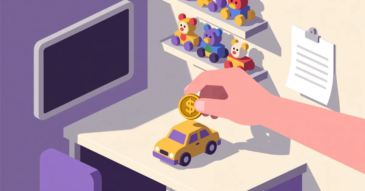 Ilustrație pentru ghid: Vinzi jucării rapid, la preț bun sau prin schimb?