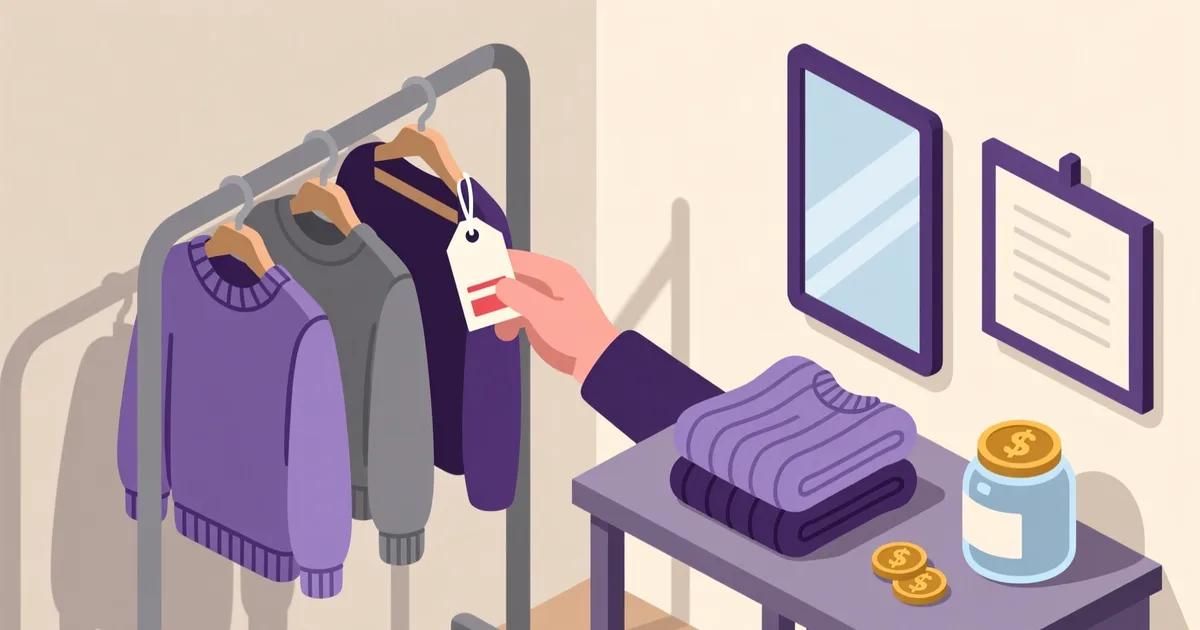 Illustration for the guide: How to buy used women's clothing: where to look, what to check, how much to pay