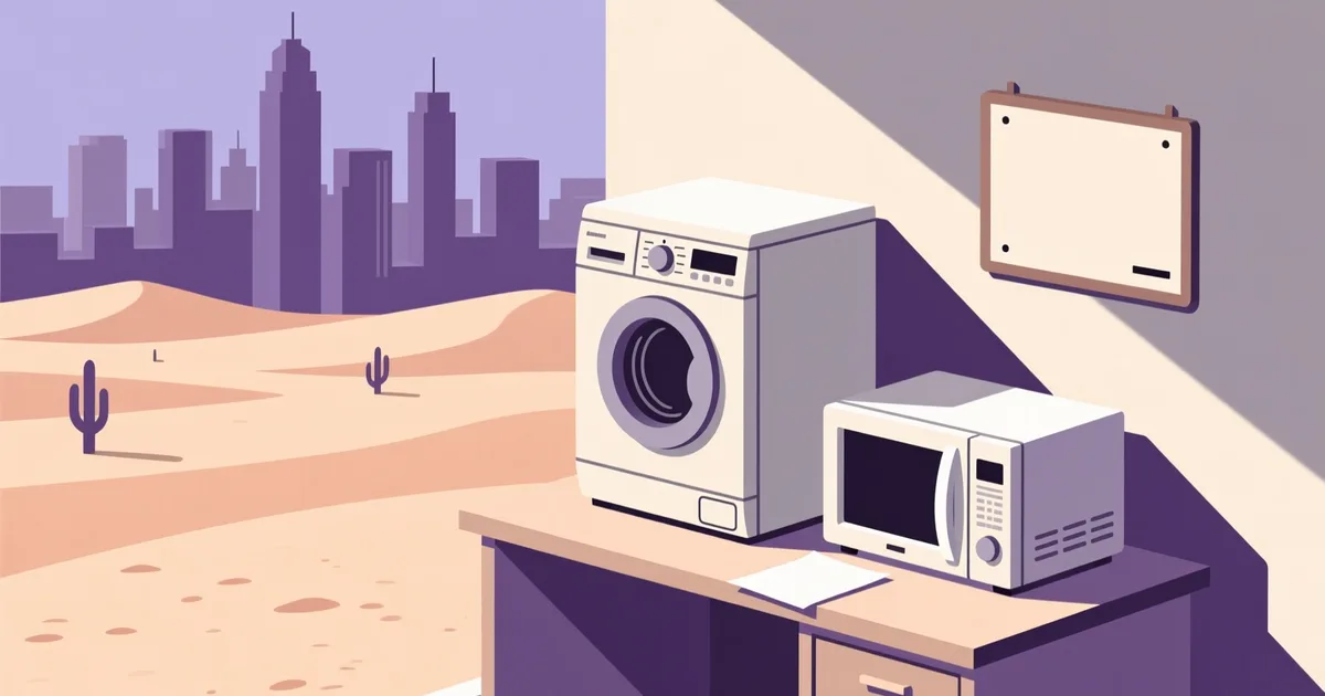 Illustration for the guide: Used Home Appliances in Be'er Sheva: Neighborhoods, Prices, and Where to Look