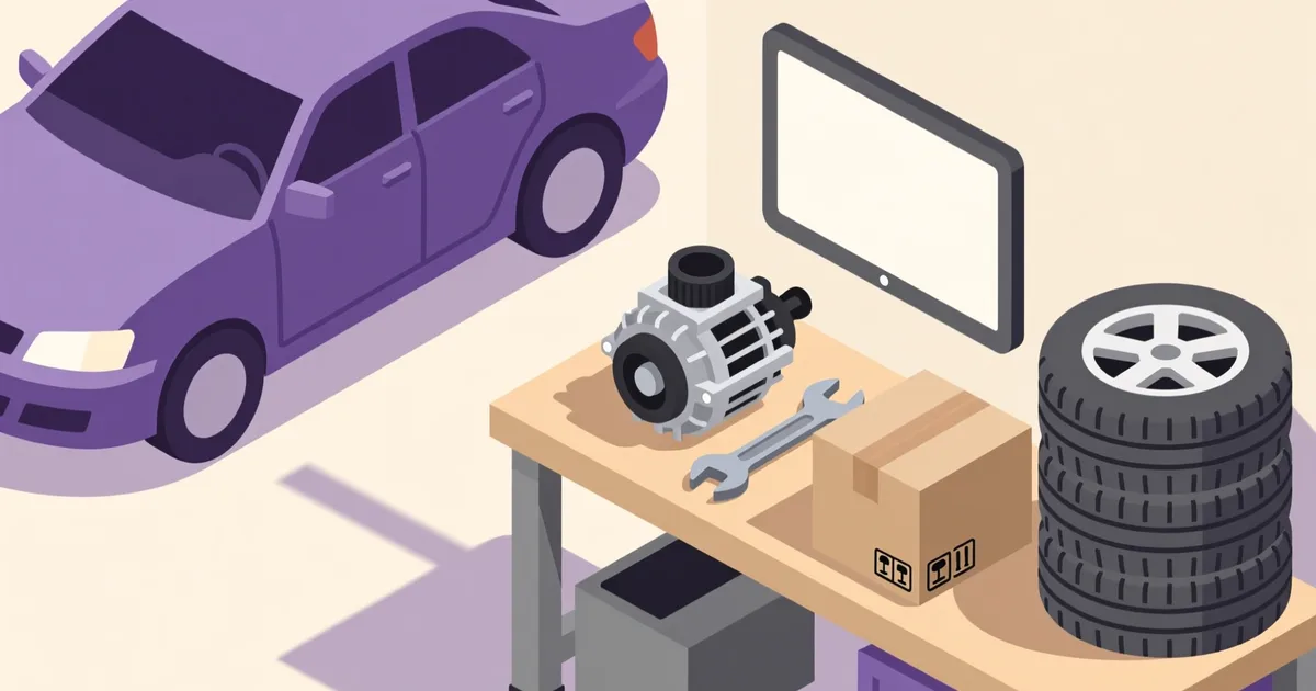 Ilustrácia k návodu: Kúpiť náhradné diely na auto: sprievodca pre Slovákov