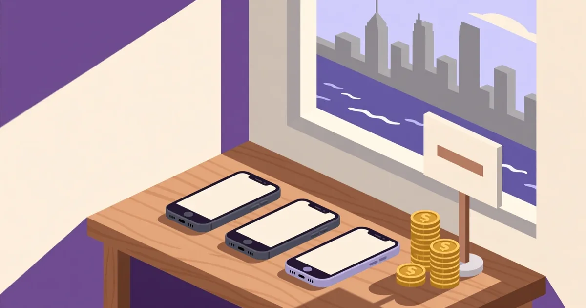 Ilustracija za vodič: Kako se gibljejo cene rabljenih telefonov v Kopru?