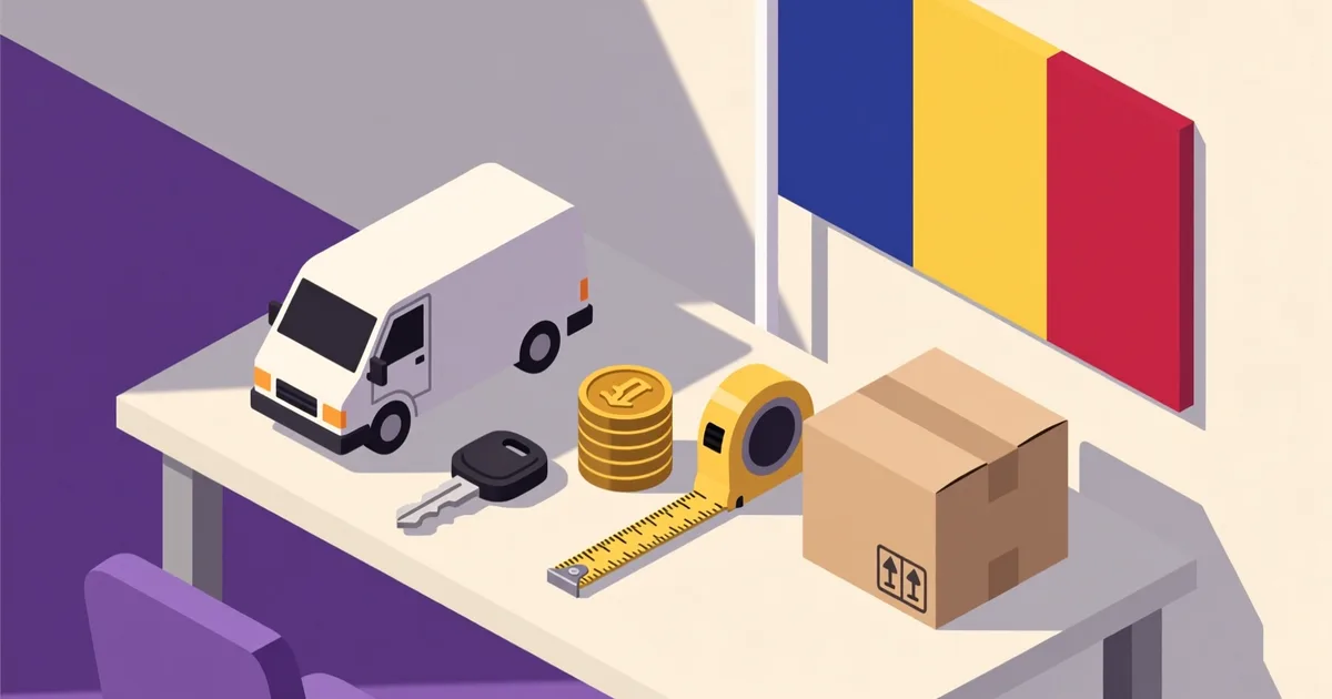 Illustration for the guide: How to price delivery and removals work in Romania