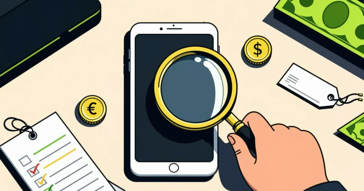 Ilustracija za vodič: Kako oceniti rabljen telefon in ne preplačati?