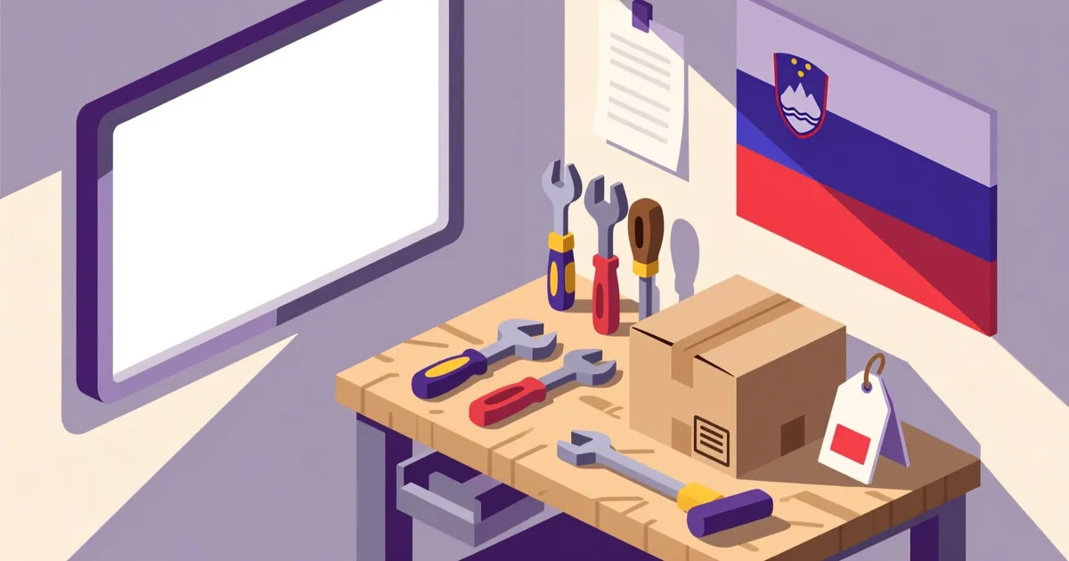 Ilustracija za vodič: Kaj velja pri prodaji rabljenega orodja v Sloveniji?
