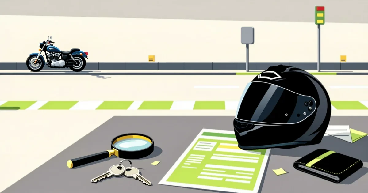 Ilustracija za vodič: Kako kupiti rabljen motor brez prevarantov: opozorilni znaki in zaščita