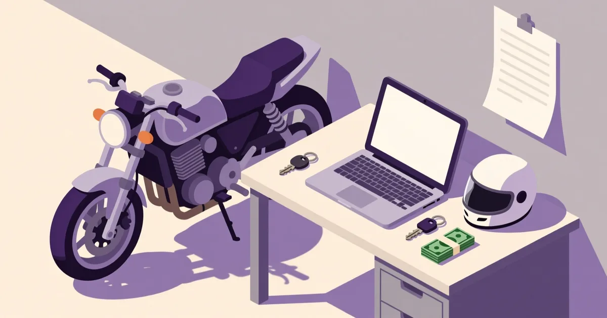 Illustration for the article: Selling a Used Motorcycle: How to Do It Fast and Without Risk