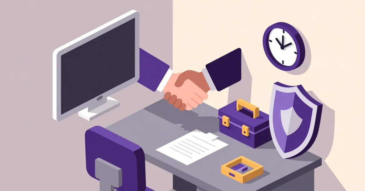 Illustration for the guide: How to Offer Trade Services Fast and Risk-Free