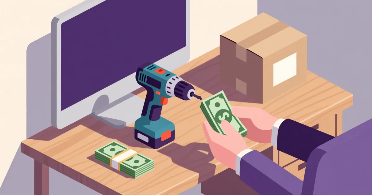 Illustration for the article: Selling Used Tools: How to Do It Fast and Risk-Free
