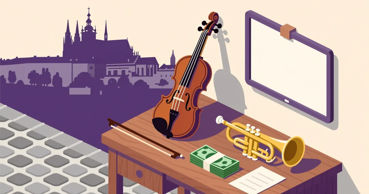 Illustration for the guide: How to buy a used musical instrument in Czechia: where to look, what to check, what to pay