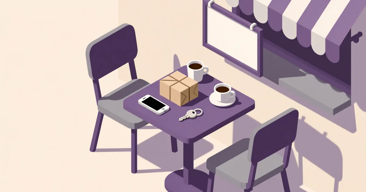 Illustration for the guide: Meeting safely and handing over the item