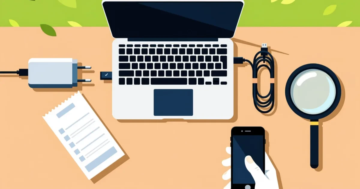 Ilustrație pentru ghid: Ce documente și dovezi ceri pentru un laptop la mâna a doua?