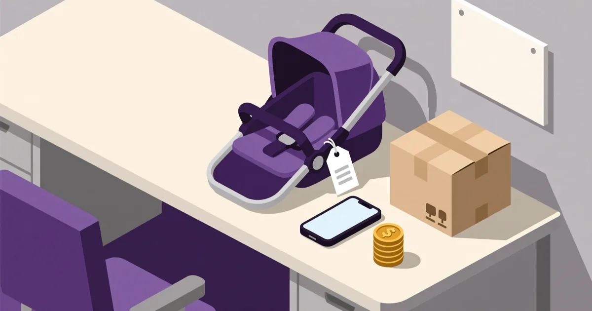 Illustration for the guide: How to Sell a Second-Hand Stroller Fast and Without Risks