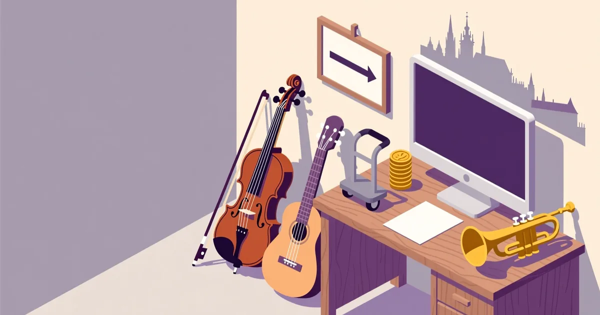 Illustration for the guide: How to sell a musical instrument in Czechia: fast and without the risk