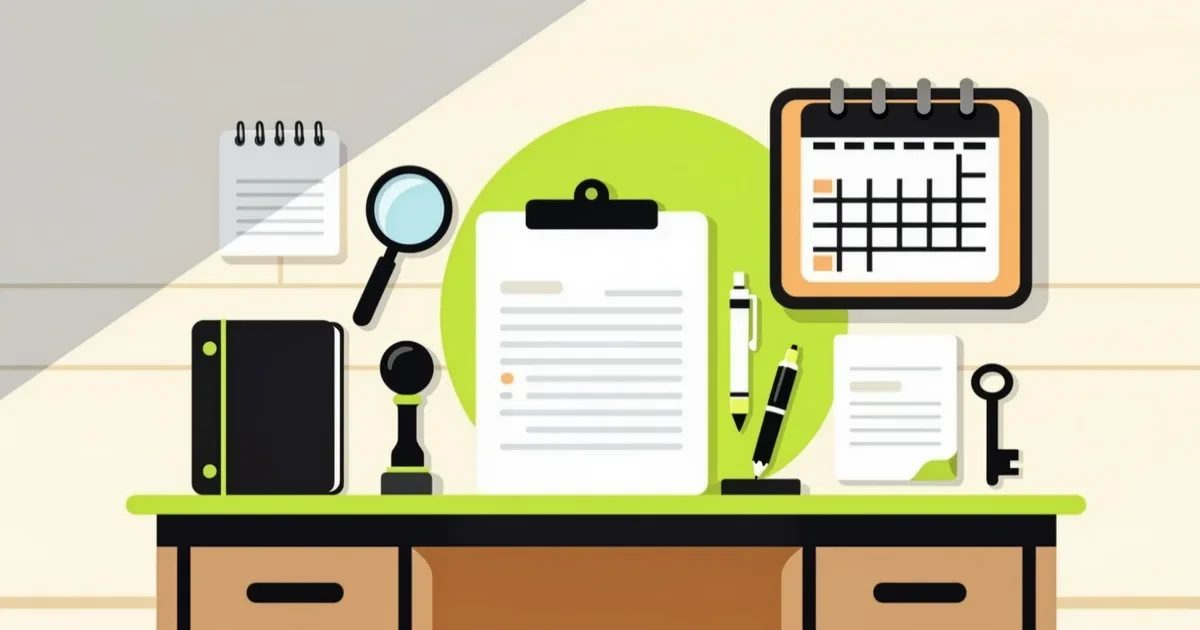 Illustration for the guide: Documents and evidence to request