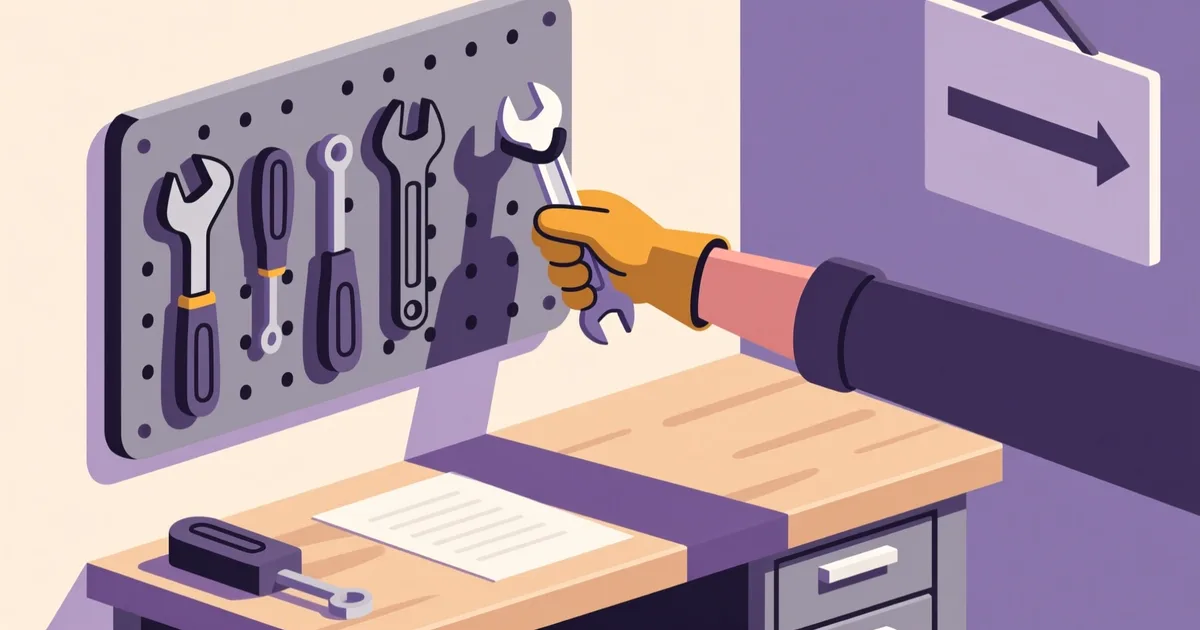 Illustration for the guide: Where and how to hand over the tool safely