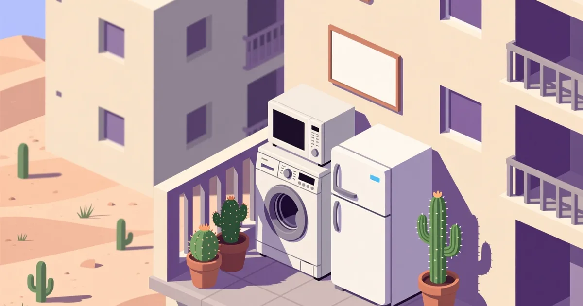 Illustration for the guide: Used Home Appliances in Be'er Sheva: Neighborhoods, Prices, Where to Look