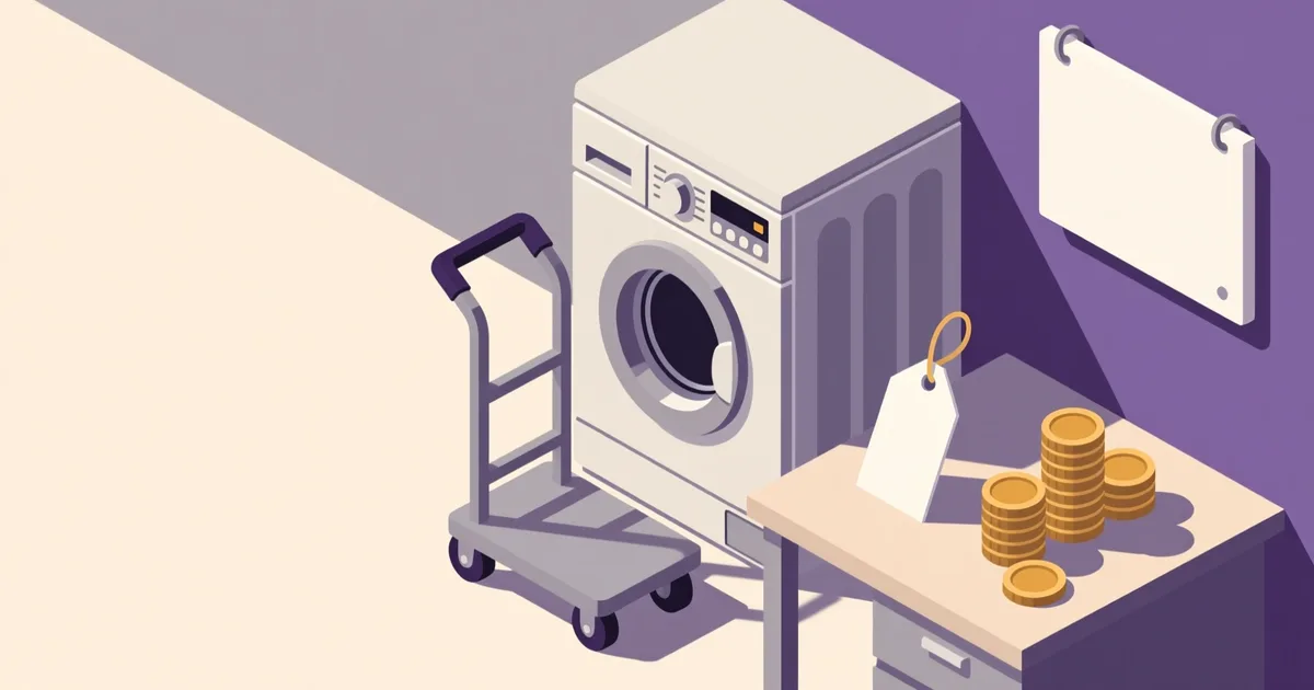 Illustration for the guide: How to Buy Used Home Appliances in Slovenia