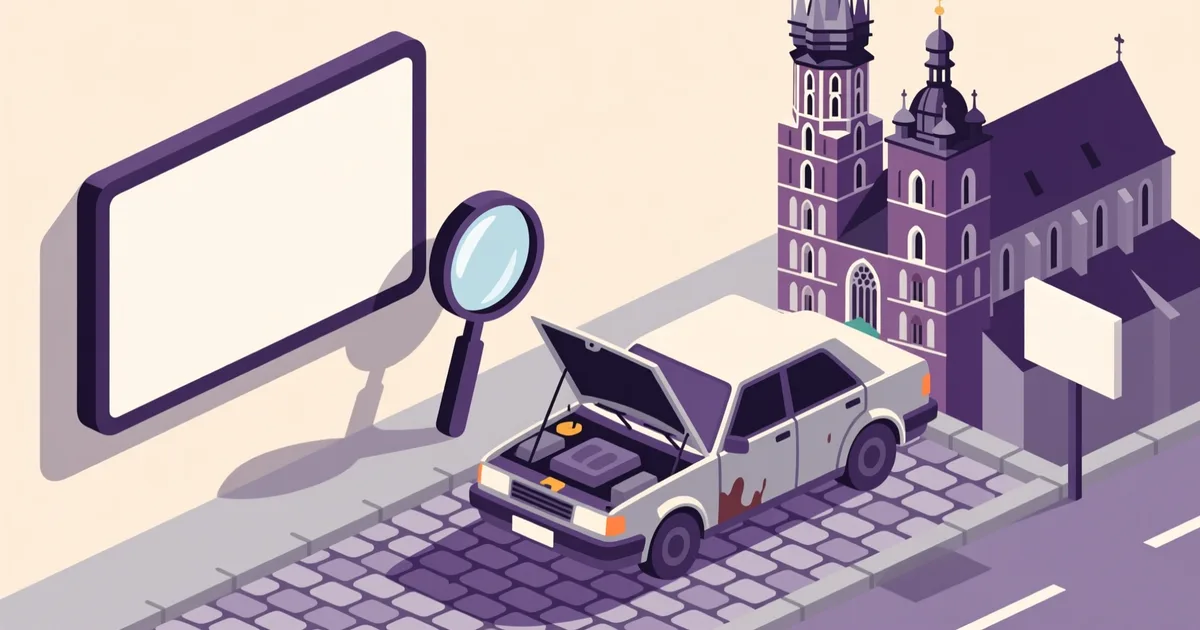 Ilustracja do poradnika: Co sprawdzić przed zakupem używanego samochodu w Krakowie?