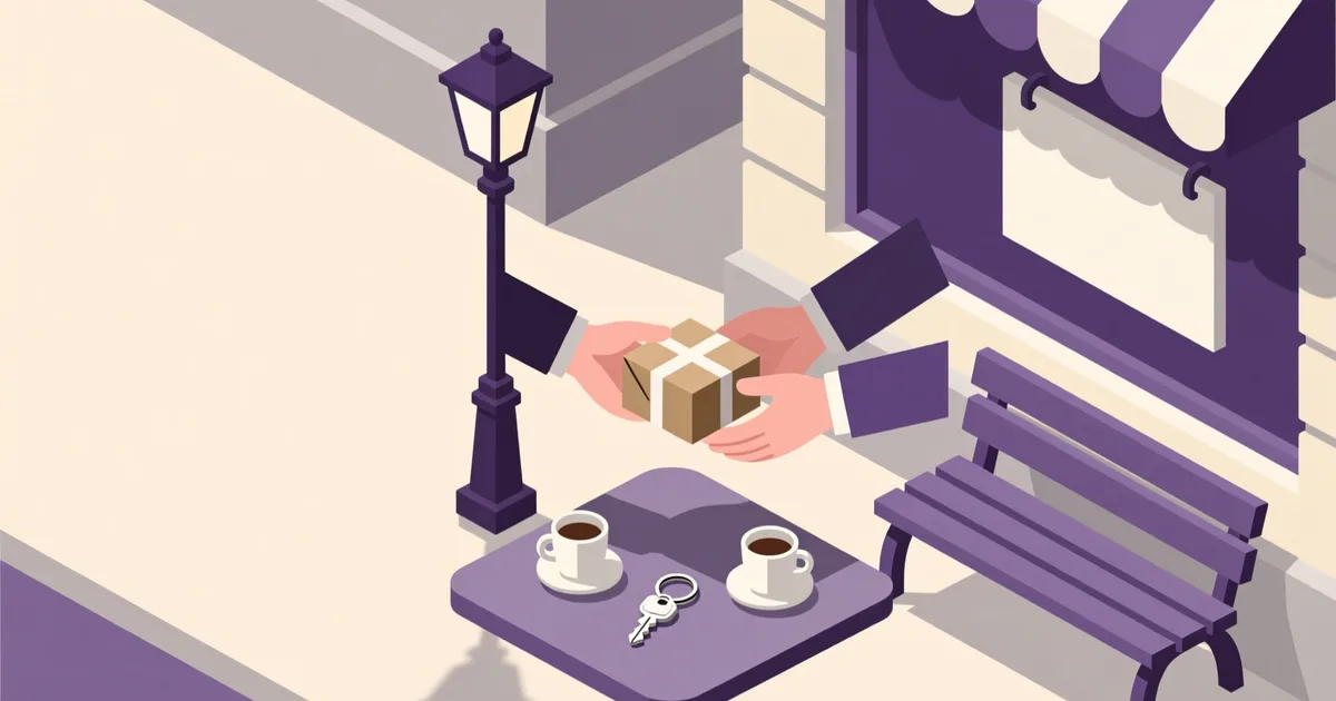 Illustration for the guide: Where to meet and how to hand over safely