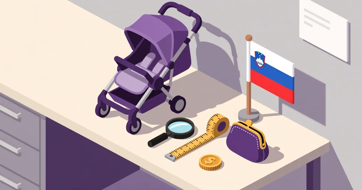 Illustration for the guide: How to Buy a Used Baby Stroller in Slovenia