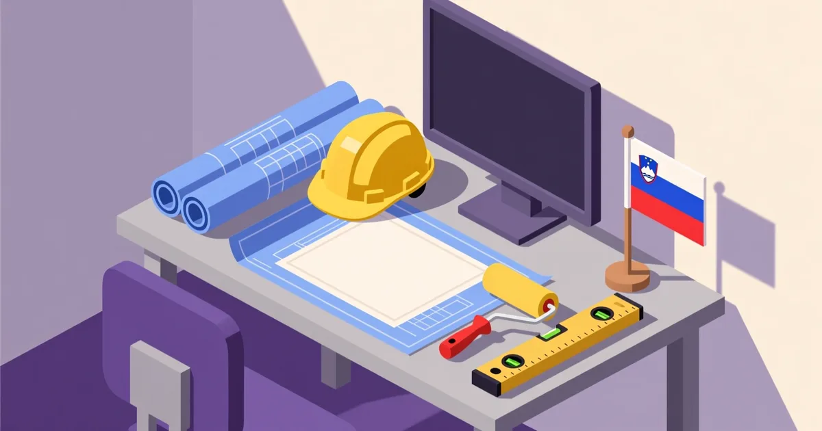 Illustration for the guide: How to offer renovation services in Slovenia